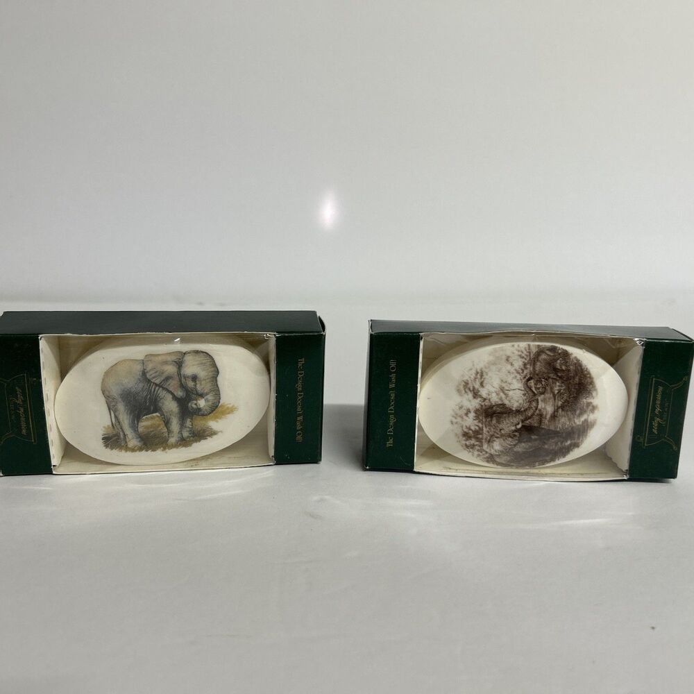 Lasting impressions Vintage Soap Art Bars Set Of 2 Elephant